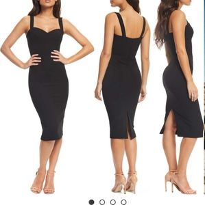 NWT Dress The Population Nicole Sweetheart Little Black Dress, M